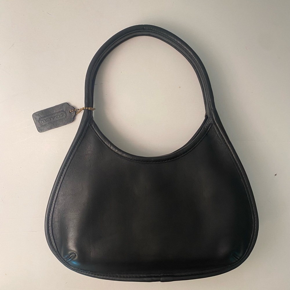 Vintage Coach 9027 Mini Ergo Black Leather Purse Bag Adorable! - Picture 8 of 11